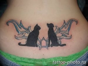фото рисунка тату черная кошка 13.11.2018 №063 - black cat tattoo picture - tattoo-photo.ru