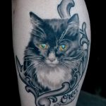 фото рисунка тату черная кошка 13.11.2018 №066 - black cat tattoo picture - tattoo-photo.ru