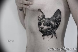 фото рисунка тату черная кошка 13.11.2018 №076 - black cat tattoo picture - tattoo-photo.ru