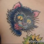 фото рисунка тату черная кошка 13.11.2018 №078 - black cat tattoo picture - tattoo-photo.ru