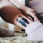 фото рисунка тату черная кошка 13.11.2018 №083 - black cat tattoo picture - tattoo-photo.ru