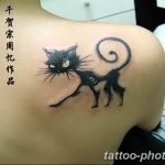 фото рисунка тату черная кошка 13.11.2018 №089 - black cat tattoo picture - tattoo-photo.ru