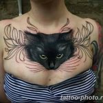 фото рисунка тату черная кошка 13.11.2018 №092 - black cat tattoo picture - tattoo-photo.ru