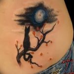 фото рисунка тату черная кошка 13.11.2018 №124 - black cat tattoo picture - tattoo-photo.ru