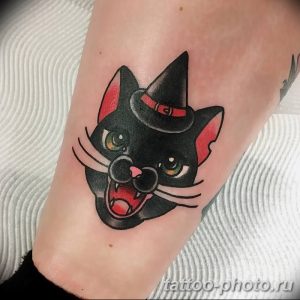 фото рисунка тату черная кошка 13.11.2018 №126 - black cat tattoo picture - tattoo-photo.ru