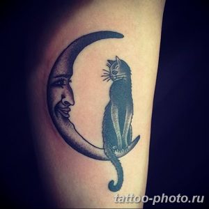 фото рисунка тату черная кошка 13.11.2018 №133 - black cat tattoo picture - tattoo-photo.ru