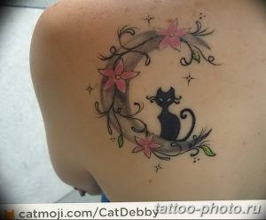 фото рисунка тату черная кошка 13.11.2018 №134 - black cat tattoo picture - tattoo-photo.ru
