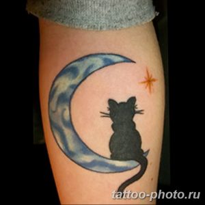 фото рисунка тату черная кошка 13.11.2018 №136 - black cat tattoo picture - tattoo-photo.ru
