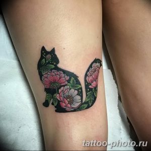 фото рисунка тату черная кошка 13.11.2018 №140 - black cat tattoo picture - tattoo-photo.ru