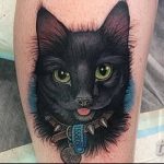 фото рисунка тату черная кошка 13.11.2018 №157 - black cat tattoo picture - tattoo-photo.ru