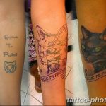 фото рисунка тату черная кошка 13.11.2018 №160 - black cat tattoo picture - tattoo-photo.ru