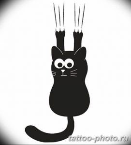 фото рисунка тату черная кошка 13.11.2018 №165 - black cat tattoo picture - tattoo-photo.ru