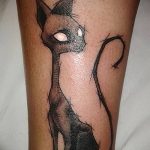 фото рисунка тату черная кошка 13.11.2018 №169 - black cat tattoo picture - tattoo-photo.ru