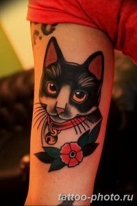 фото рисунка тату черная кошка 13.11.2018 №170 - black cat tattoo picture - tattoo-photo.ru