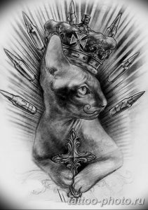 фото рисунка тату черная кошка 13.11.2018 №177 - black cat tattoo picture - tattoo-photo.ru