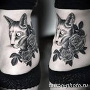 фото рисунка тату черная кошка 13.11.2018 №178 - black cat tattoo picture - tattoo-photo.ru