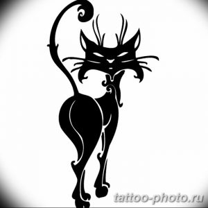 фото рисунка тату черная кошка 13.11.2018 №180 - black cat tattoo picture - tattoo-photo.ru