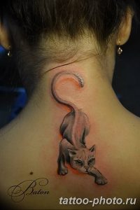 фото рисунка тату черная кошка 13.11.2018 №182 - black cat tattoo picture - tattoo-photo.ru
