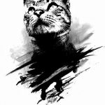 фото рисунка тату черная кошка 13.11.2018 №184 - black cat tattoo picture - tattoo-photo.ru