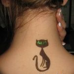 фото рисунка тату черная кошка 13.11.2018 №186 - black cat tattoo picture - tattoo-photo.ru