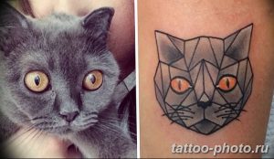 фото рисунка тату черная кошка 13.11.2018 №189 - black cat tattoo picture - tattoo-photo.ru