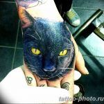 фото рисунка тату черная кошка 13.11.2018 №193 - black cat tattoo picture - tattoo-photo.ru