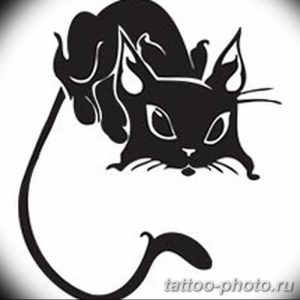 фото рисунка тату черная кошка 13.11.2018 №194 - black cat tattoo picture - tattoo-photo.ru