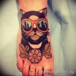 фото рисунка тату черная кошка 13.11.2018 №200 - black cat tattoo picture - tattoo-photo.ru