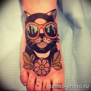 фото рисунка тату черная кошка 13.11.2018 №200 - black cat tattoo picture - tattoo-photo.ru