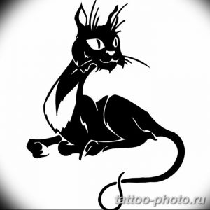 фото рисунка тату черная кошка 13.11.2018 №201 - black cat tattoo picture - tattoo-photo.ru