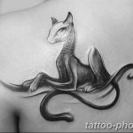 фото рисунка тату черная кошка 13.11.2018 №202 - black cat tattoo picture - tattoo-photo.ru