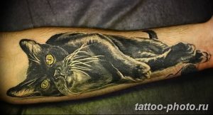 фото рисунка тату черная кошка 13.11.2018 №211 - black cat tattoo picture - tattoo-photo.ru