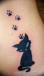 фото рисунка тату черная кошка 13.11.2018 №229 - black cat tattoo picture - tattoo-photo.ru