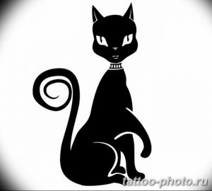 фото рисунка тату черная кошка 13.11.2018 №231 - black cat tattoo picture - tattoo-photo.ru