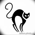 фото рисунка тату черная кошка 13.11.2018 №246 - black cat tattoo picture - tattoo-photo.ru