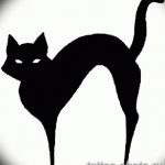 фото рисунка тату черная кошка 13.11.2018 №254 - black cat tattoo picture - tattoo-photo.ru