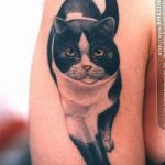 фото рисунка тату черная кошка 13.11.2018 №258 - black cat tattoo picture - tattoo-photo.ru