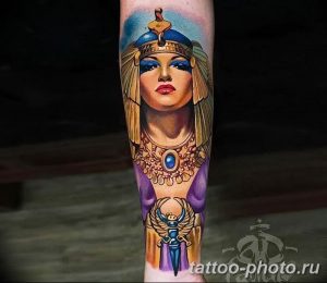Фото рисунка тату Клеопатра 04.11.2018 №017 - Cleopatra tattoo - tattoo-photo.ru