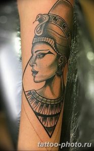 Фото рисунка тату Клеопатра 04.11.2018 №022 - Cleopatra tattoo - tattoo-photo.ru