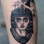 Фото рисунка тату Клеопатра 04.11.2018 №028 - Cleopatra tattoo - tattoo-photo.ru