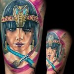 Фото рисунка тату Клеопатра 04.11.2018 №042 - Cleopatra tattoo - tattoo-photo.ru