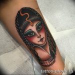 Фото рисунка тату Клеопатра 04.11.2018 №054 - Cleopatra tattoo - tattoo-photo.ru