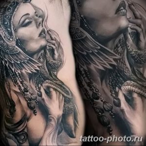 Фото рисунка тату Клеопатра 04.11.2018 №068 - Cleopatra tattoo - tattoo-photo.ru