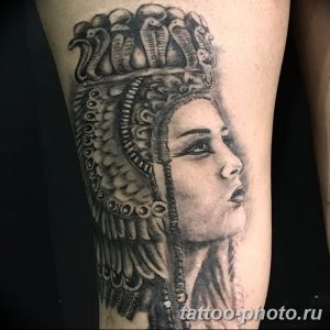 Фото рисунка тату Клеопатра 04.11.2018 №069 - Cleopatra tattoo - tattoo-photo.ru