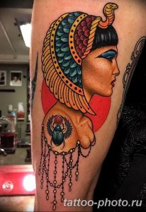 Фото рисунка тату Клеопатра 04.11.2018 №072 - Cleopatra tattoo - tattoo-photo.ru