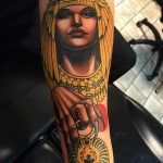 Фото рисунка тату Клеопатра 04.11.2018 №074 - Cleopatra tattoo - tattoo-photo.ru