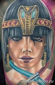 Фото рисунка тату Клеопатра 04.11.2018 №086 - Cleopatra tattoo - tattoo-photo.ru