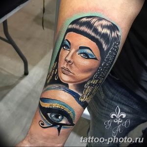 Фото рисунка тату Клеопатра 04.11.2018 №101 - Cleopatra tattoo - tattoo-photo.ru