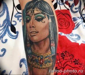 Фото рисунка тату Клеопатра 04.11.2018 №158 - Cleopatra tattoo - tattoo-photo.ru