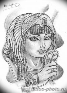 Фото рисунка тату Клеопатра 04.11.2018 №162 - Cleopatra tattoo - tattoo-photo.ru